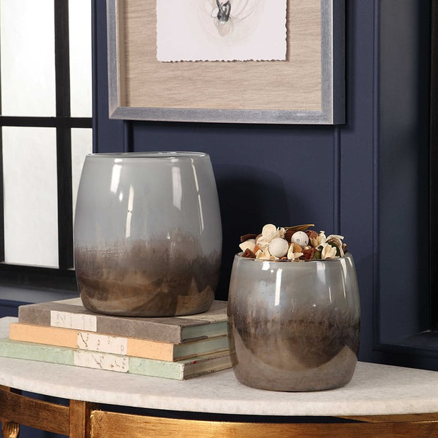 Uttermost Tinley Blown Glass Ombré Finish Set of 2 Bowls