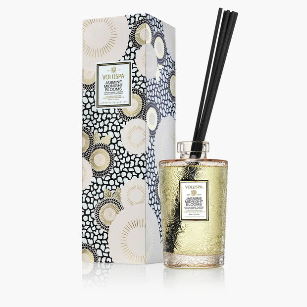 Voluspa Jasmine Midnight Blooms Luxe Reed Diffuser