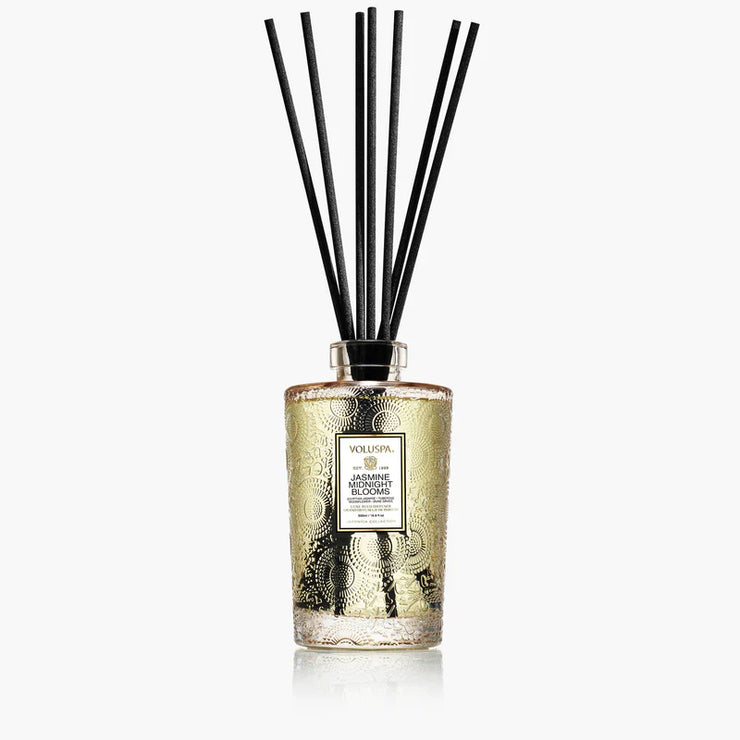 Voluspa Jasmine Midnight Blooms Luxe Reed Diffuser