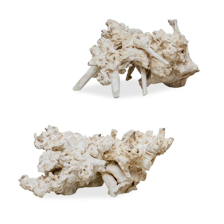 Uttermost Elemental Root Set of 2 Residi Wood Sculptures ~ Indoor and Outdoor Use