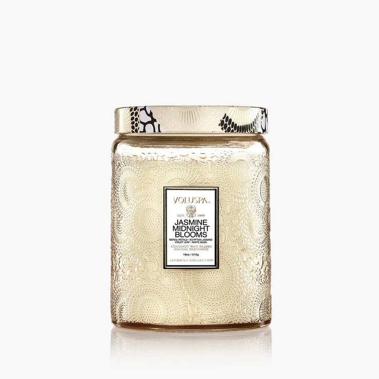 Voluspa Jasmine Midnight Blooms Large Jar Candle ~ 18 oz