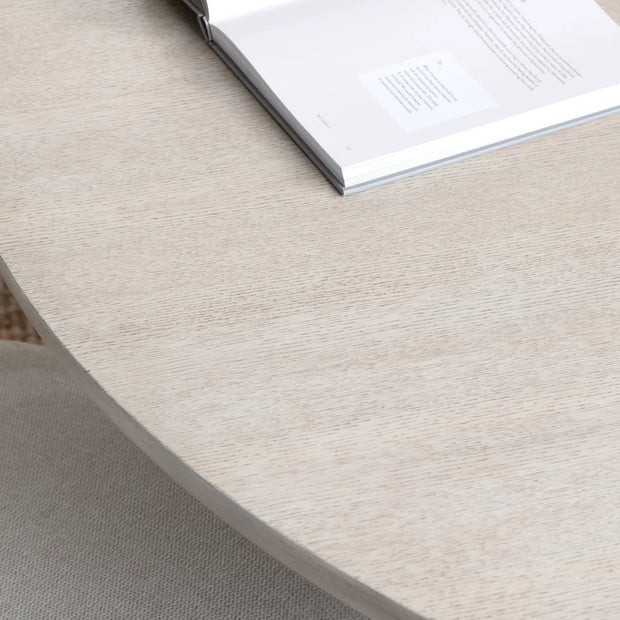 Crestview Collection Willow Round Creamwash Wood Dining Table