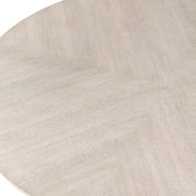 Crestview Collection Willow Round Creamwash Wood Dining Table