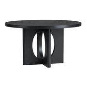 Crestview Collection Wyndham Round Black Wood Dining Table