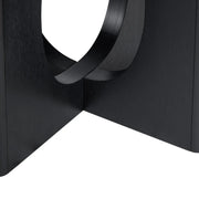 Crestview Collection Wyndham Round Black Wood Dining Table