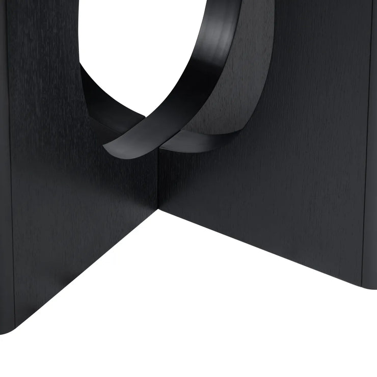Crestview Collection Wyndham Round Black Wood Dining Table