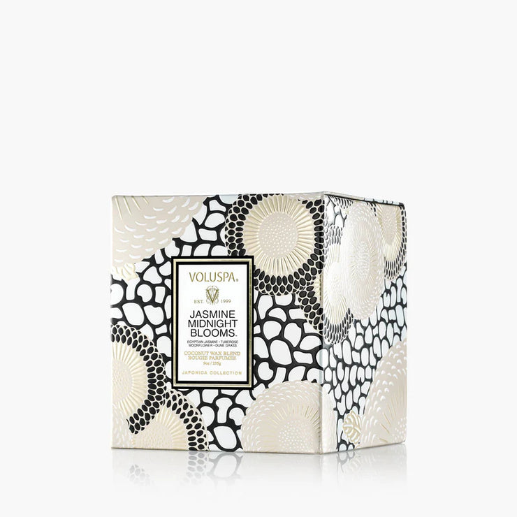 Voluspa Jasmine Midnight Blooms Classic Candle ~ 9oz