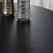 Crestview Collection Wyndham Round Black Wood Dining Table