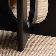 Crestview Collection Wyndham Round Black Wood Dining Table