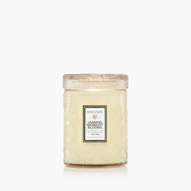 Voluspa Jasmine Midnight Blooms Small Jar Candle ~ 5.5oz
