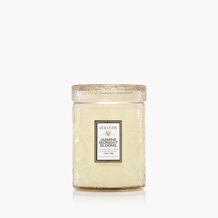 Voluspa Jasmine Midnight Blooms Small Jar Candle ~ 5.5oz