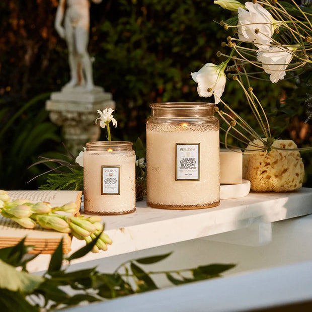 Voluspa Jasmine Midnight Blooms Small Jar Candle ~ 5.5oz