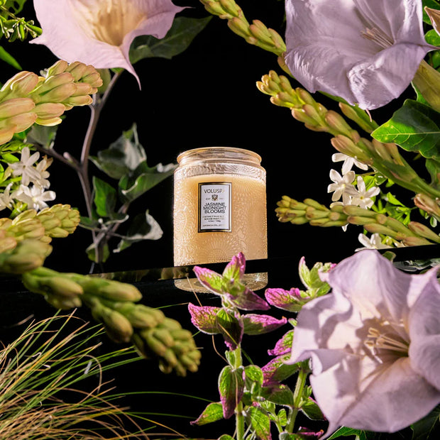 Voluspa Jasmine Midnight Blooms Small Jar Candle ~ 5.5oz