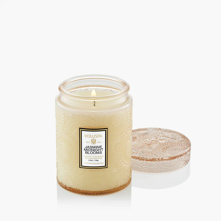 Voluspa Jasmine Midnight Blooms Small Jar Candle ~ 5.5oz