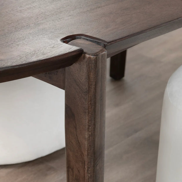 Crestview Collection Archer Stained Brown Wood Dining Table