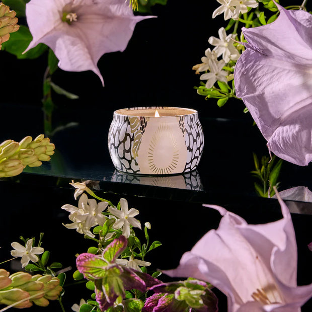 Voluspa Jasmine Midnight Blooms Mini Tin Candle ~ 4 oz