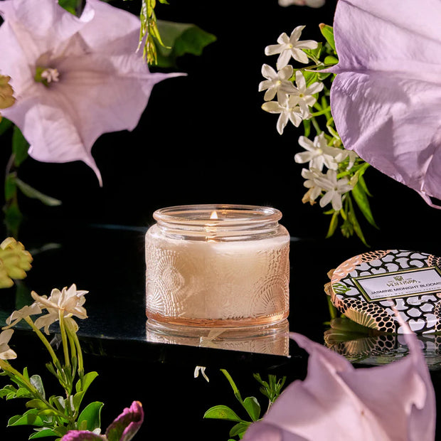 Voluspa Jasmine Midnight Blooms Petite Jar Candle ~ 3.2 oz