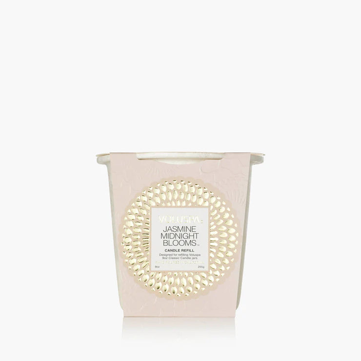 Voluspa Jasmine Midnight Blooms Classic Candle Refill~ 9oz