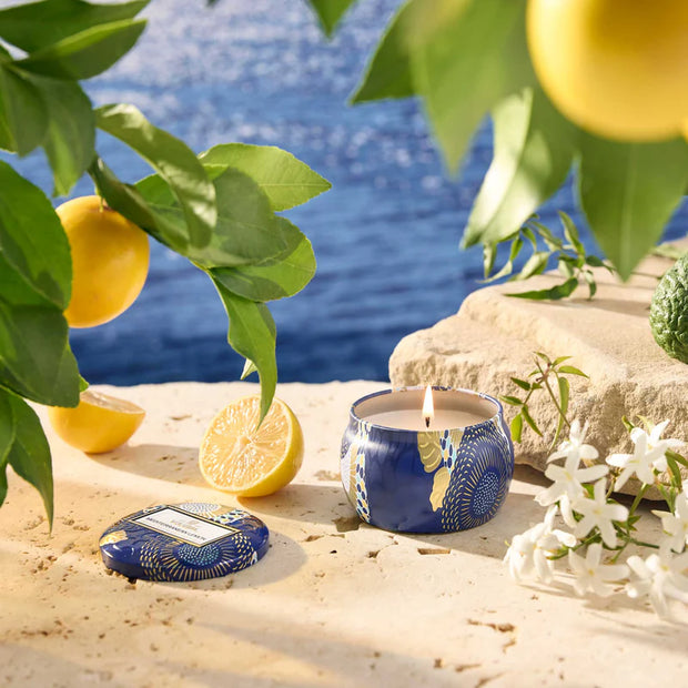 Voluspa Mediterranean Lemon Mini Tin Candle ~ 4oz