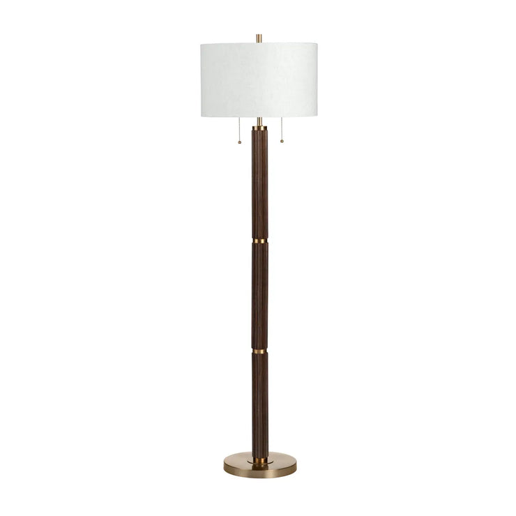 Crestview Collection Arlo Fluted Wood Floor Lamp