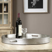 Uttermost Bechet Antiqued Silver and Mirrored Tray