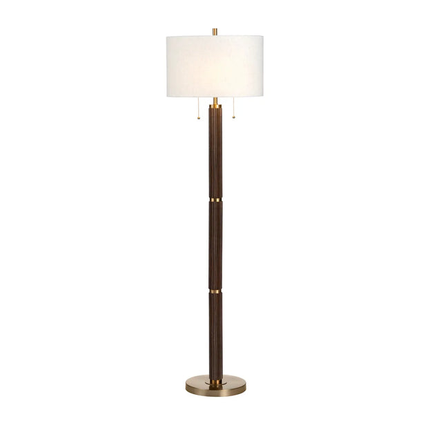 Crestview Collection Arlo Fluted Wood Floor Lamp
