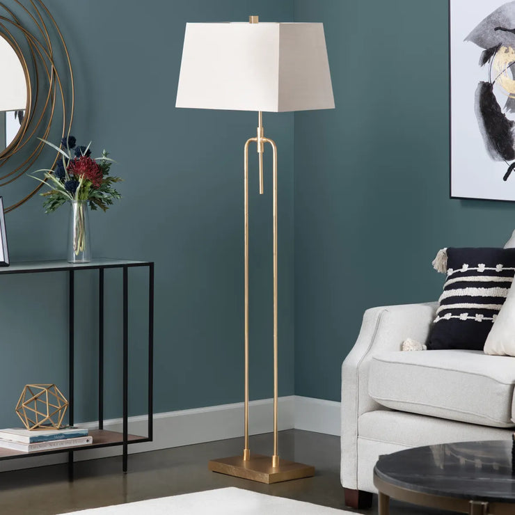 Crestview Collection Salinas Luxury Gold Floor Lamp