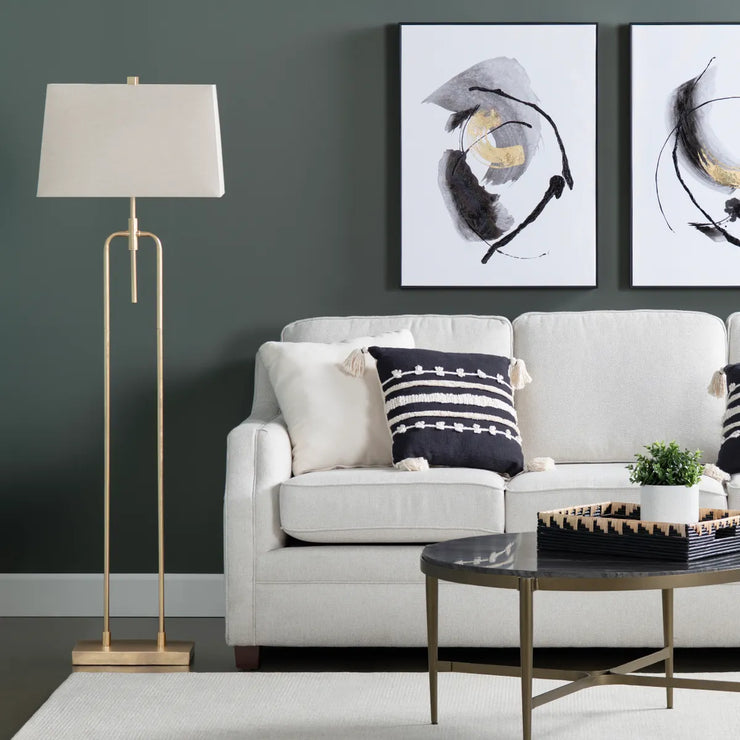 Crestview Collection Salinas Luxury Gold Floor Lamp