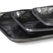 Uttermost Artisan Textured Antiqued Nickel Set of 3 Trays