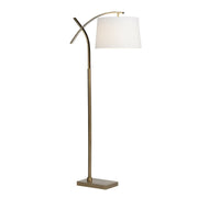 Crestview Collection Alto Floor Lamp With White Linen Shade