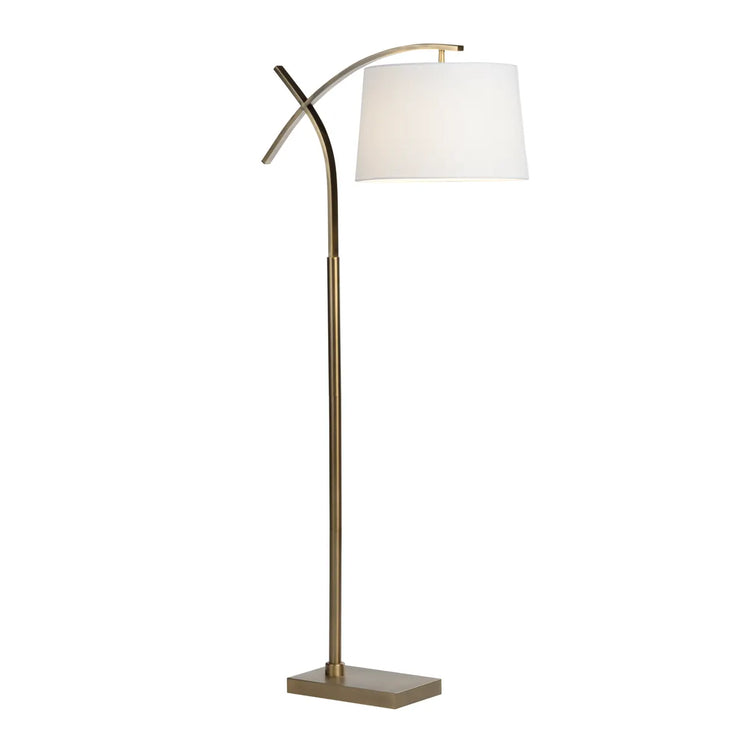 Crestview Collection Alto Floor Lamp With White Linen Shade