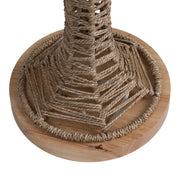 Crestview Collection Tyrien Rope Floor Lamp With Linen Shade