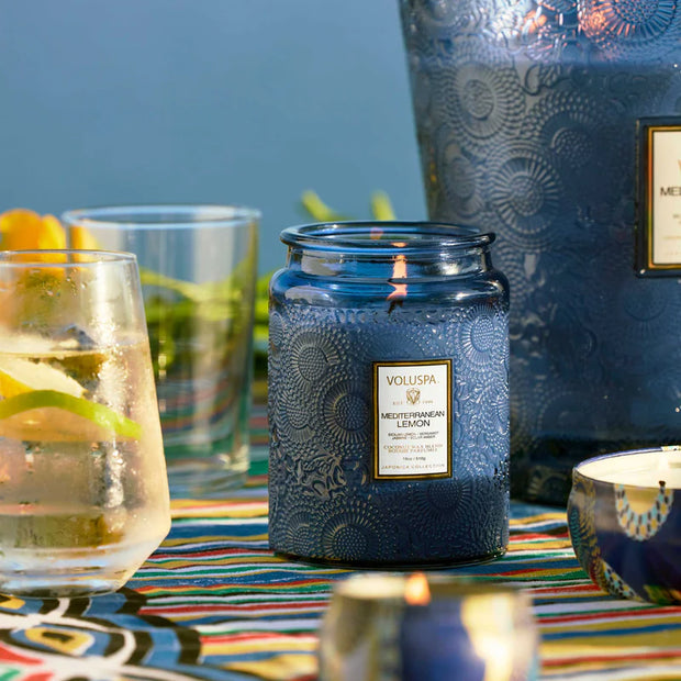 Voluspa Mediterranean Lemon Large Jar Candle ~ 18oz