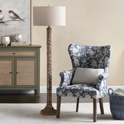 Crestview Collection Tyrien Rope Floor Lamp With Linen Shade