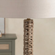 Crestview Collection Tyrien Rope Floor Lamp With Linen Shade