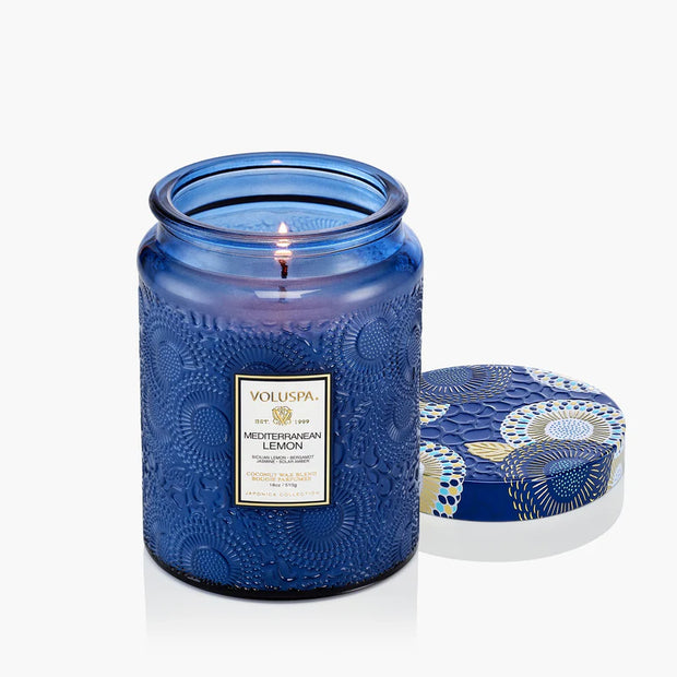 Voluspa Mediterranean Lemon Large Jar Candle ~ 18oz