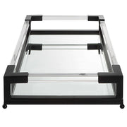 Uttermost Balkan Matte Black Hand Forged Iron and Mirrored Tray With Acrylic Handles