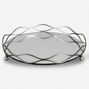 Uttermost Rachele Silver Leaf Mirrored Tray