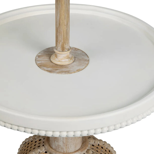 Crestview Collection Rafferty Wood And Rattan Coastal Floor Lamp