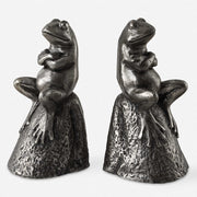 Uttermost Daydreaming Frogs Antiqued Silver Bookends