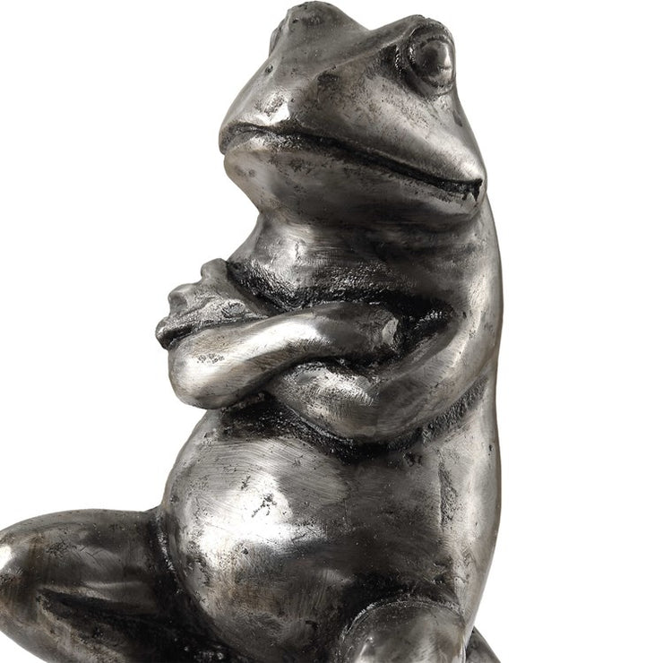 Uttermost Daydreaming Frogs Antiqued Silver Bookends