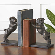 Uttermost Bulldogs Bronze with Dark Gray Glaze Cast Iron Bookends