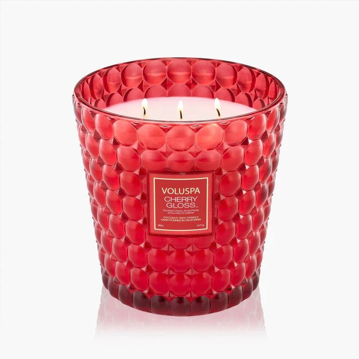 Voluspa Cherry Gloss 3 Wick Hearth Candle ~ 38oz