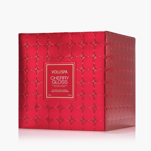 Voluspa Cherry Gloss 3 Wick Hearth Candle ~ 38oz