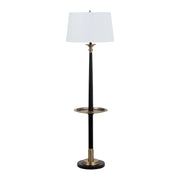 Crestview Collection Claiborne Brass Tray Floor Lamp