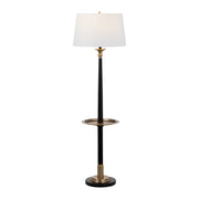 Crestview Collection Claiborne Brass Tray Floor Lamp