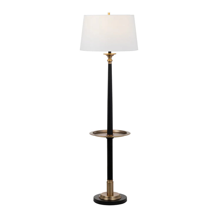 Crestview Collection Claiborne Brass Tray Floor Lamp