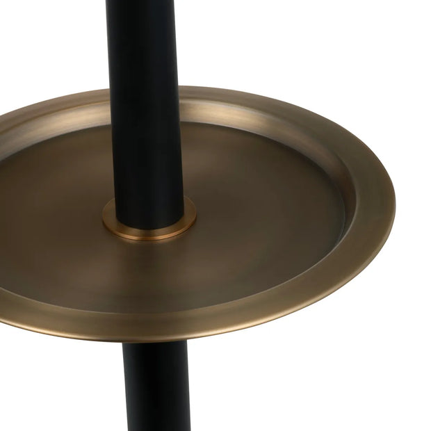 Crestview Collection Claiborne Brass Tray Floor Lamp