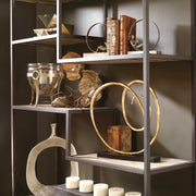 Uttermost Lounging Reader Antiqued Silver Leaf Bookends