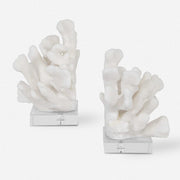Uttermost Charbel Faux White Coral Bookends